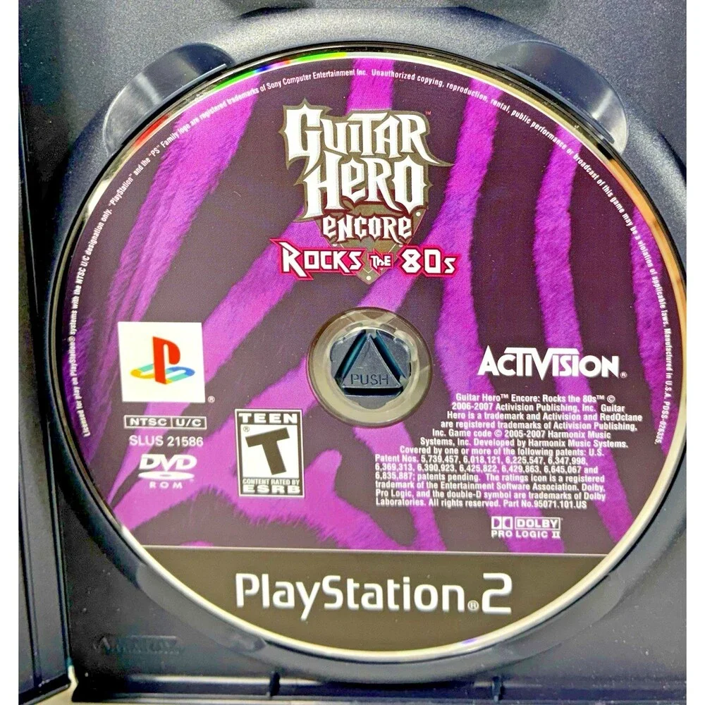 Guitar Hero Encore: Rocks the 80s Sony PlayStation 2 Complete Tested